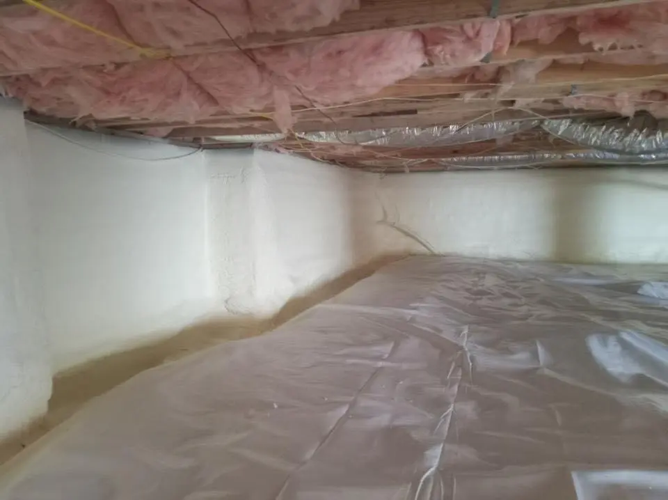 Crawl space encapsulation with closed-cell spray foam for Roof Waterproofing in Swansea